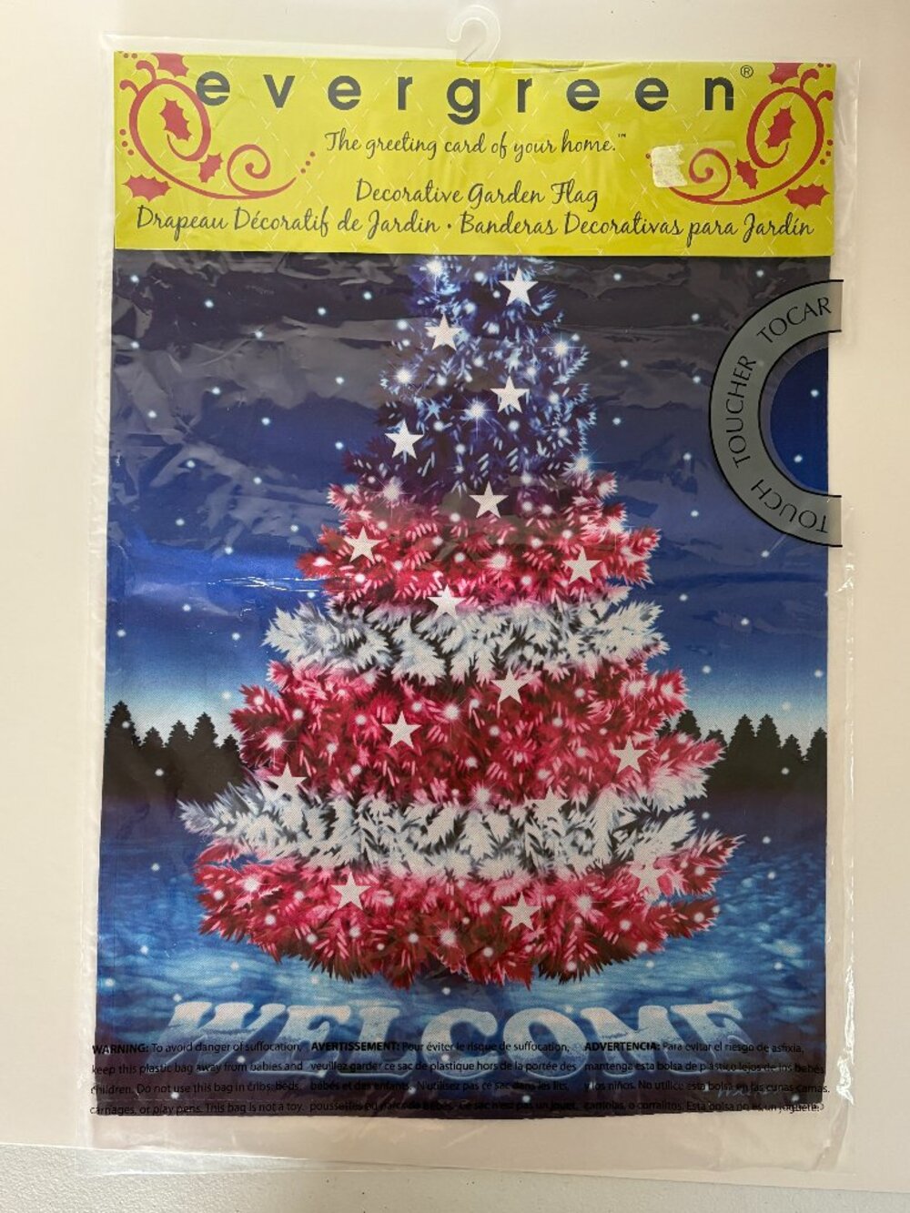 WELCOME Christmas Tree Garden Flag
